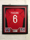 Harry Maguire Signed & Framed ENGLAND Shirt 2018 WORLD CUP AFTAL COA (B)