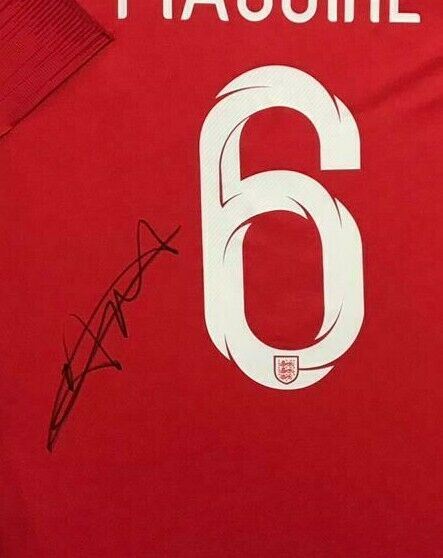 Harry Maguire Signed & Framed ENGLAND Shirt 2018 WORLD CUP AFTAL COA (B)