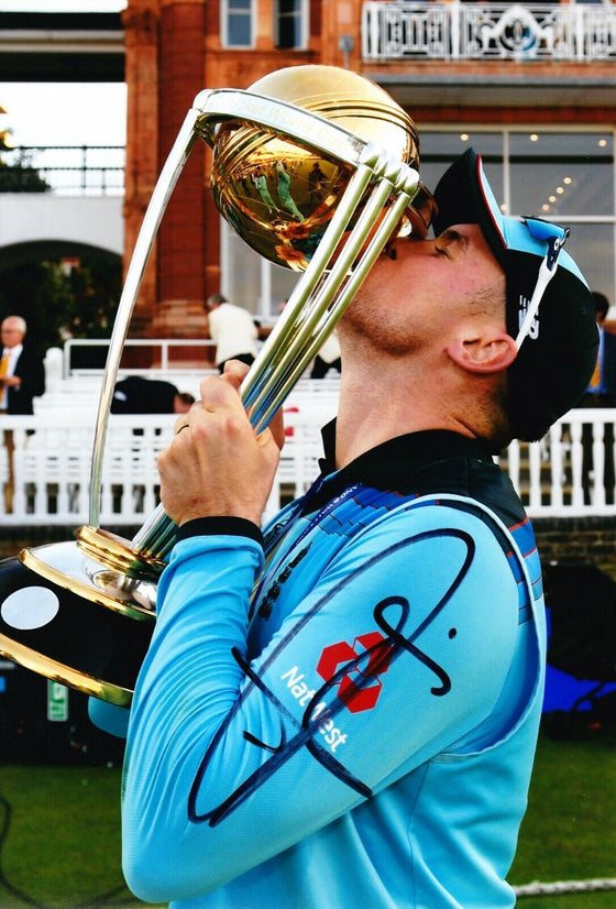 Jason ROY Signed 12X8 Photo 2019 England CRICKET World Cup AFTAL COA (A)
