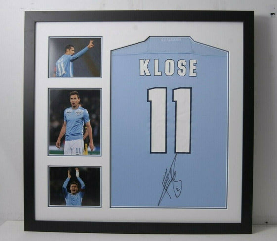 Miroslav Klose Signed & FRAMED Lazio JERSEY World Cup Legend AFTAL COA