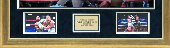 Floyd Mayweather Jnr FRAMED & SIGNED Boxing Trunks Proof McGregor AFTAL COA (FTO
