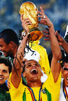 Rivaldo Signed 12X8 Photo Brazil AFTAL COA (B)