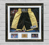Floyd Mayweather Jnr FRAMED & GENUINE HAND SIGNED Boxing Trunks Proof AFTAL COA