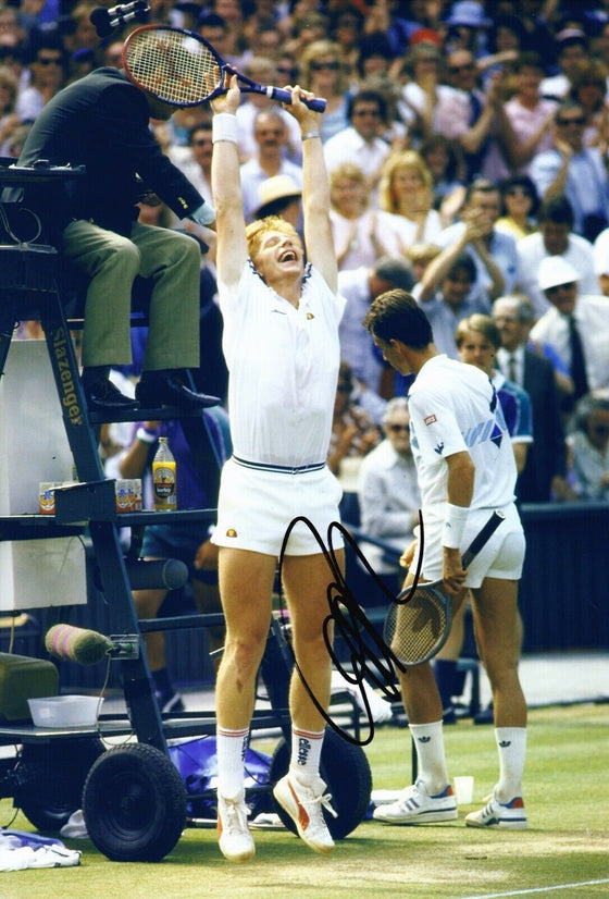 Boris Becker Signed 12X8 Photo Wimbledon Champions AFTAL Certificate COA (G)
