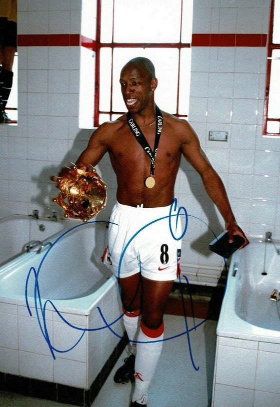 Ian Wright Signed 12X8 Photo Arsenal F.C. Genuine Signature AFTAL COA (1850)
