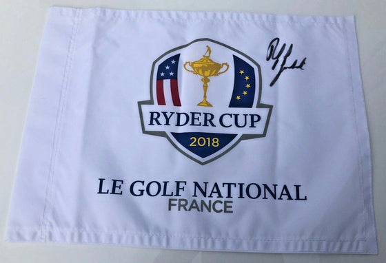 Phil Mickelson Genuine Hand Signed RYDER CUP 2018 PIN FLAG AFTAL COA (A)