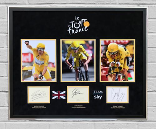 Bradley Wiggins Chris Froome & Geraint Thomas Tour De France Photo Mount Display