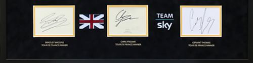 Bradley Wiggins Chris Froome & Geraint Thomas Tour De France Photo Mount Display