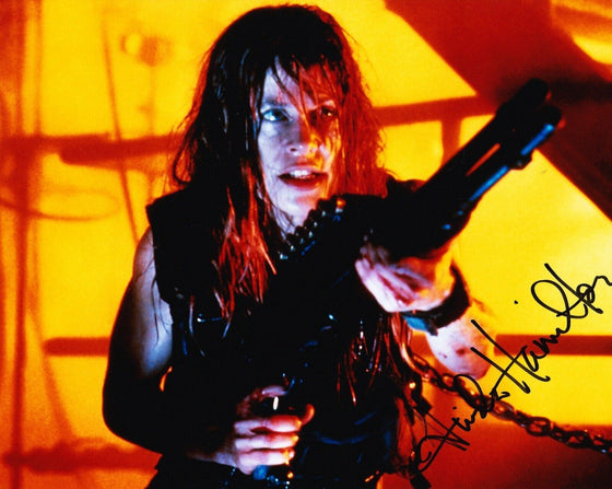Linda Hamilton Signed 10X8 Photo The Terminator Sarah Connor AFTAL COA (O)