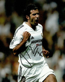  Luis Figo Signed 10X8 Photo Real Madrid & Portugal AFTAL COA (A)