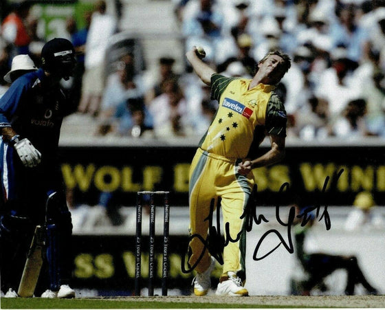 Glenn McGrath Signed 10X8 Photo ASHES Cricket World Cup Australia AFTAL COA (A)