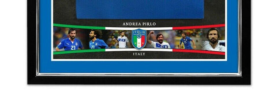 Andrea Pirlo Signed & Framed ITALY ITALIA Shirt Footballing LEGEND AFTAL COA