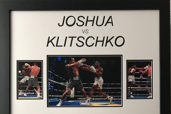 Wladimir Klitschko & Anthony Joshua Signed & FRAMED Boxing Glove AFTAL COA (A)