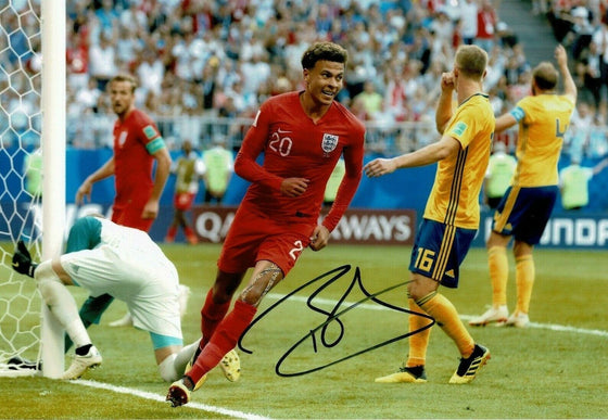 Dele Alli Signed 12X8 Photo ENGLAND SPURS Tottenham Hotspur AFTAL COA (1683)