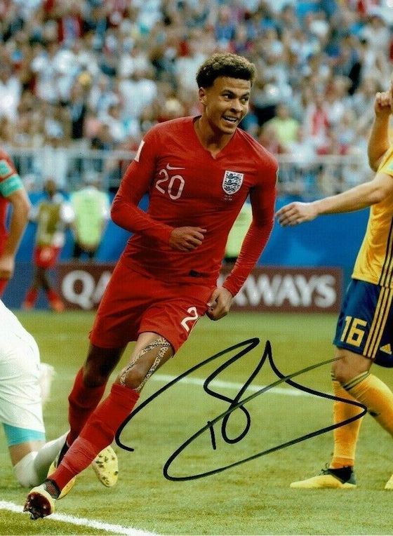 Dele Alli Signed 12X8 Photo ENGLAND SPURS Tottenham Hotspur AFTAL COA (1683)