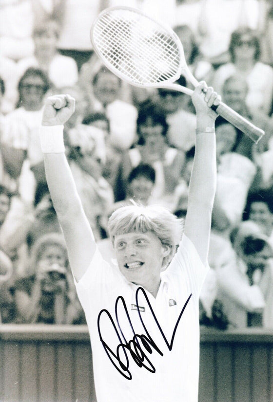 Boris Becker Signed 12X8 Photo Wimbledon Champions AFTAL Certificate COA (D)