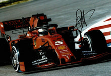  Sebastian Vettel Signed 12X8 Photo FORMULA 1 Ferrari Genuine AFTAL COA (3534)