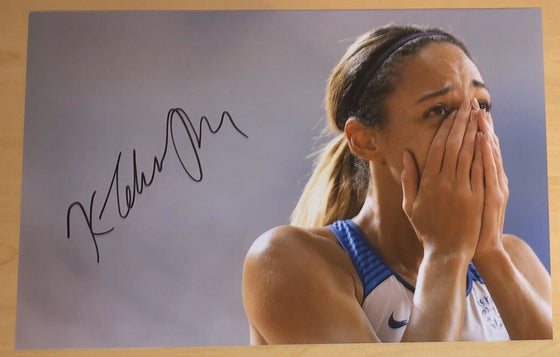 Katarina Johnson-Thompson Original Hand SIGNED 12X8 AFTAL COA (Z)