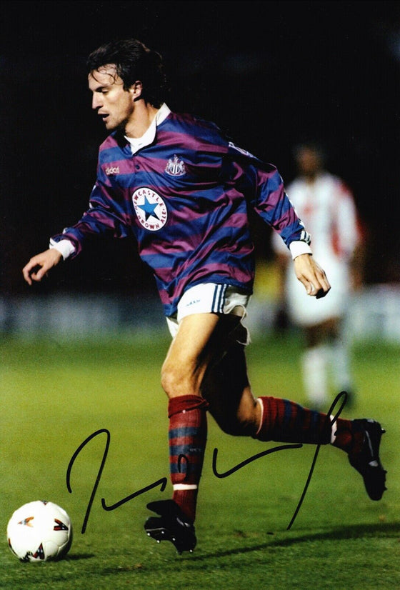 David Ginola SIGNED 12X8 Photo AUTOGRAPH Newcastle UNITED AFTAL COA (1432)