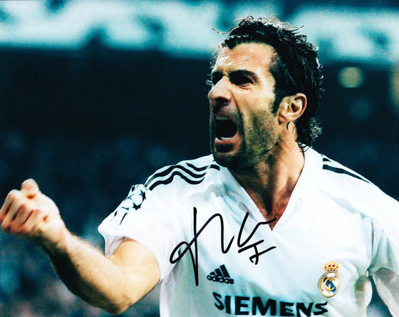 Luis Figo Signed 10X8 Photo Real Madrid & Portugal AFTAL COA (1183)