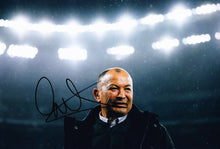  Eddie Jones Signed 12X8 Photo England RUGBY Coach AFTAL COA (F)