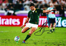  Handre Pollard Signed 12X8 Photo 2019 Rugby World Cup South Africa AFTAL COA (E)