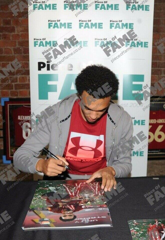 Trent Alexander-Arnold Signed 16X12 Premier League Trophy Photo AFTAL COA (C)