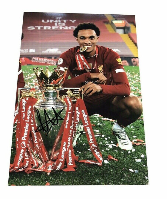 Trent Alexander-Arnold Signed 16X12 Premier League Trophy Photo AFTAL COA (C)