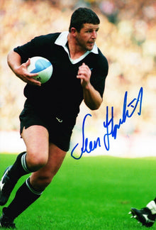  Sean Fitzpatrick Signed 12X8 Photo ALL BLACKS NEW ZEALAND AFTAL COA (E)