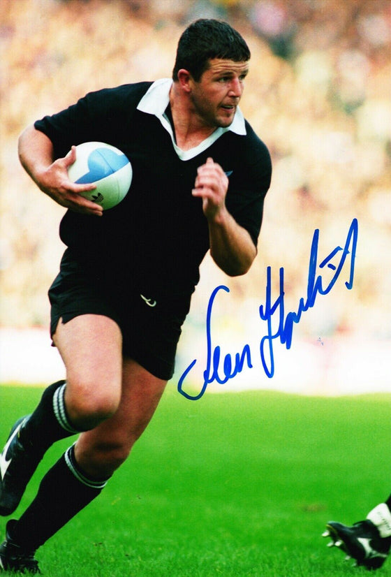 Sean Fitzpatrick Signed 12X8 Photo ALL BLACKS NEW ZEALAND AFTAL COA (E)