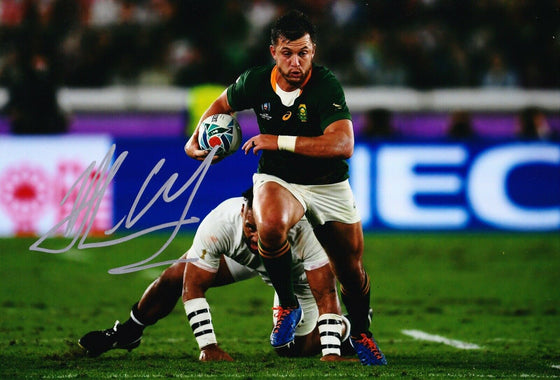 Handre Pollard Signed 12X8 Photo 2019 Rugby World Cup South Africa AFTAL COA (F)