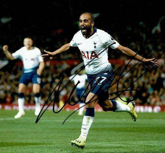 Lucas Moura Signed 12X8 Photo SPURS Tottenham Hotspur AFTAL COA (1701)