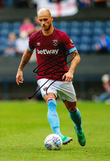  Marko Arnautovic SIGNED 12X8 Photo West Ham United AFTAL COA (1456)