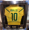 Rivaldo Signed & Framed Brazil Jersey 2002 WORLD CUP JERSEY AFTAL COA (A)