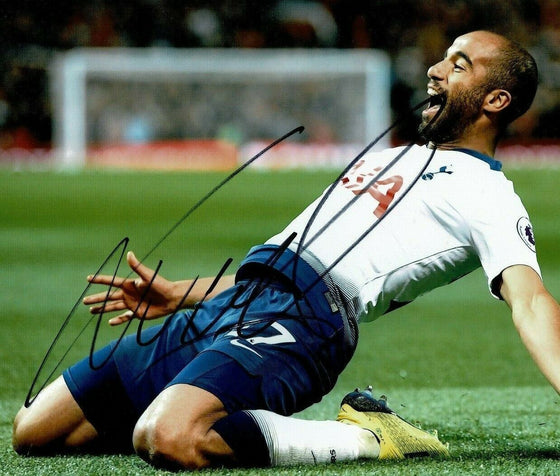 Lucas Moura Signed 12X8 Photo SPURS Tottenham Hotspur AFTAL COA (1509)