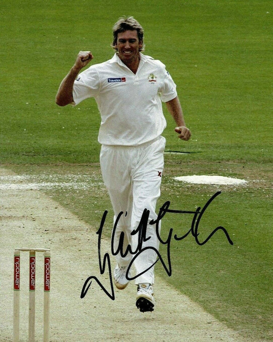 Glenn McGrath Signed 10X8 Photo ASHES Cricket World Cup Australia AFTAL COA (B)