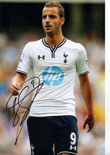  Roberto Soldado Signed 12X8 Photo Tottenham Hotspur AFTAL COA (9018)