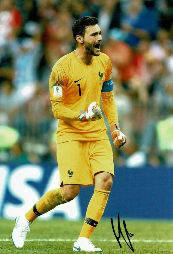 Hugo Lloris SIGNED 12X8 Photo France 2018 World Cup Trophy Genuine AFTAL COA (C)