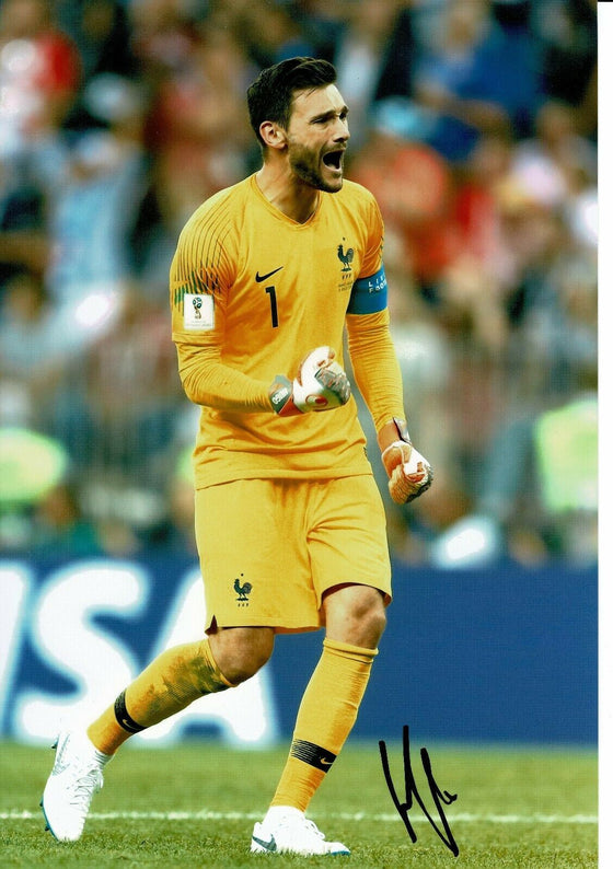 Hugo Lloris SIGNED 12X8 Photo France 2018 World Cup Trophy Genuine AFTAL COA (C)