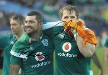  Rob Kearney & Jamie Heaslip Signed 12X8 Photo Ireland Rugby AFTAL COA (2140)