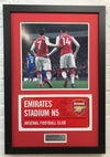 Pierre-Emerick Aubameyang & Henrikh Mkhitaryan SIGNED & FRAMED Arsenal F.C. Sign