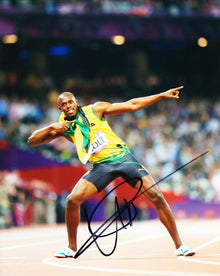  Usain Bolt Signed 10X8 PHOTO DISPLAY Olympics JAMAICA AFTAL COA (B)