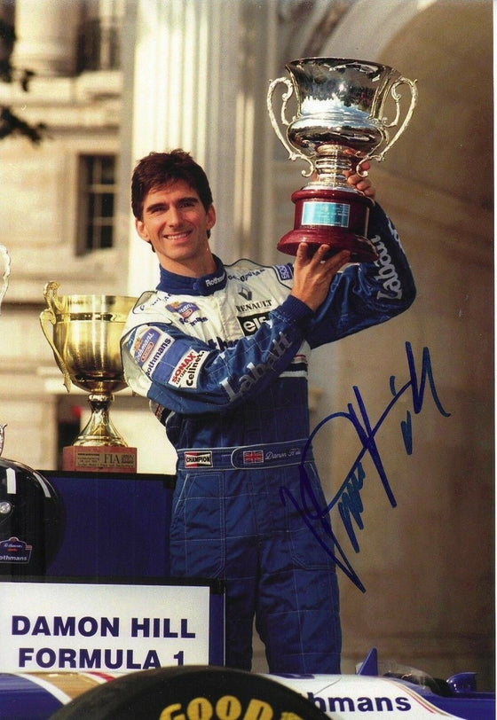 Damon Hill Signed 12X8 Photo Genuine Autograph RENAULT AFTAL COA (3587)