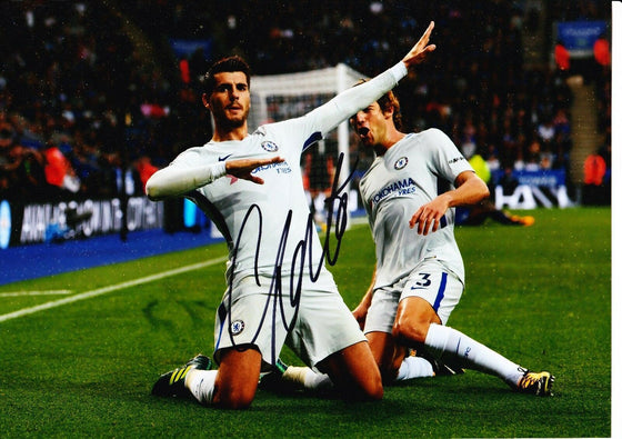 Alvaro Morata Signed 12X8 Photo Chelsea F.C. Genuine Signature AFTAL COA (1812)