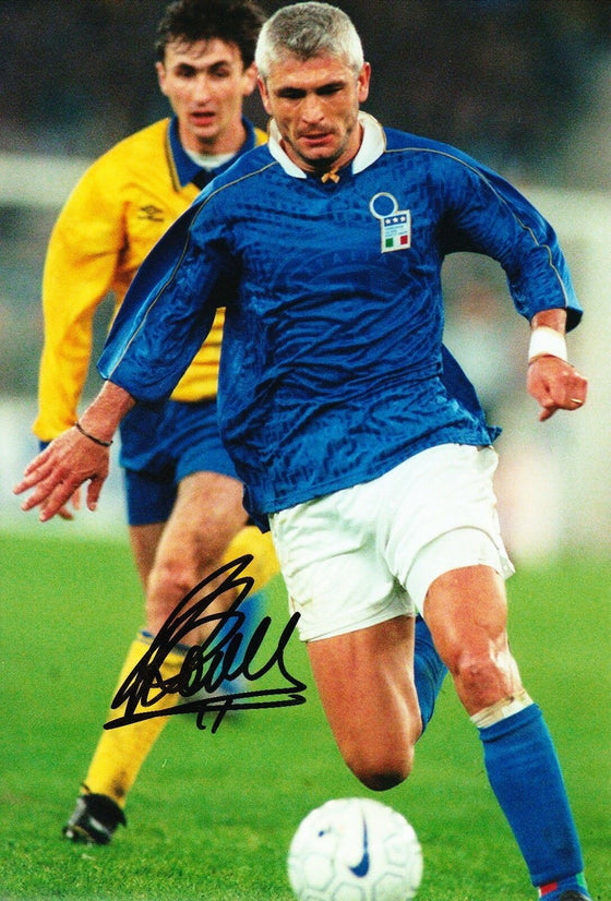 Fabrizio Ravanelli Signed 12X8 Photo Italy Autograph AFTAL COA (9054)