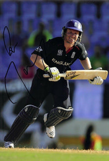  Eoin Morgan Signed 12X8 Photo England Cricket Legend AFTAL COA (2631)