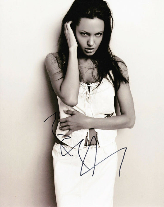 Angelina Jolie SIGNED 10X8 PHOTO AFTAL COA (7341)