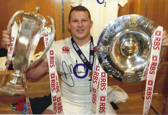 Dylan Hartley Signed 12X8 England Rugby Grand Slam Winner AFTAL COA (2115)