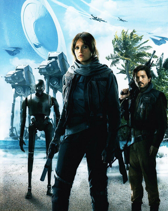 Felicity Jones Signed 10X8 Photo Rogue One: A STAR WARS Story AFTAL COA (7509)