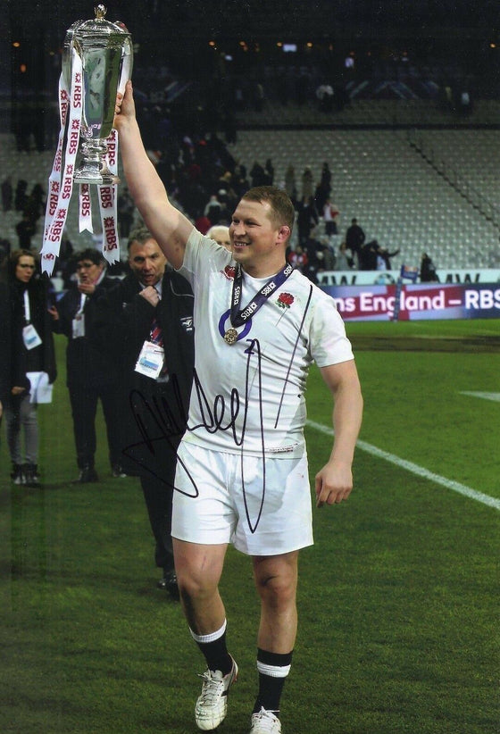 Dylan Hartley Signed 12X8 England Rugby Grand Slam Winner AFTAL COA (2111)